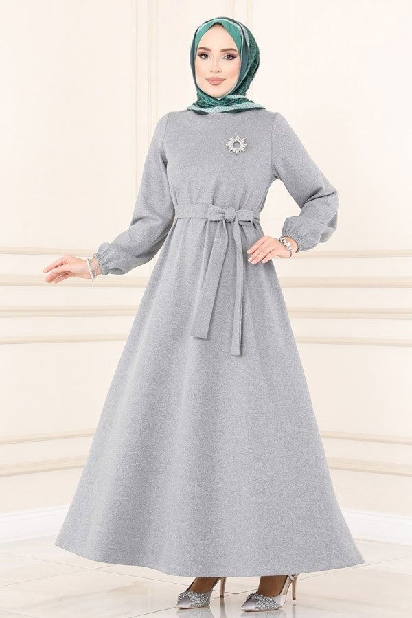 Dress 212DVL817 Light Gray - 3