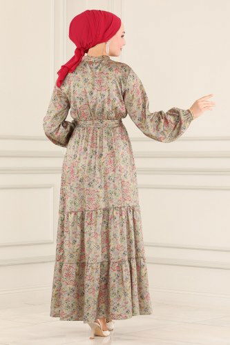 moda selvim Dress 2154PYT687 Mint - Thumbnail