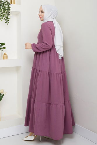 moda selvim Dress 2196MP806 Dark Rose Dusky - Thumbnail