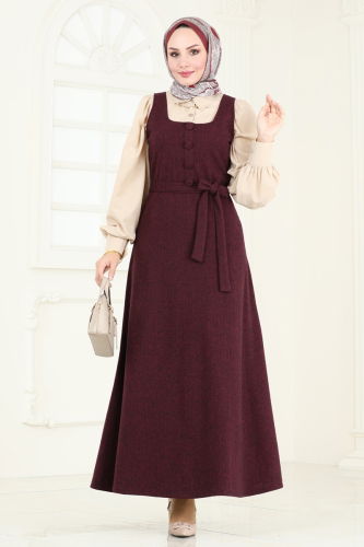 U.K.B. - DRESS 22015UKB139 Burgundy