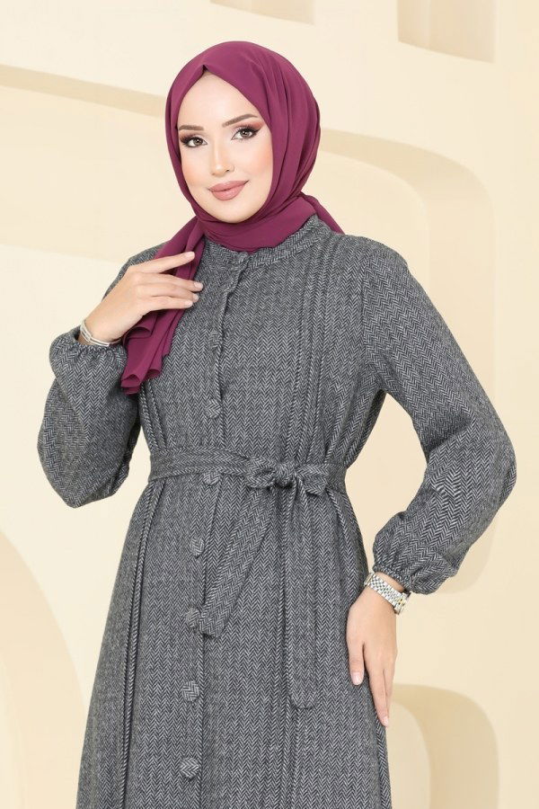 Dress 22019UKB139 Gray - 3