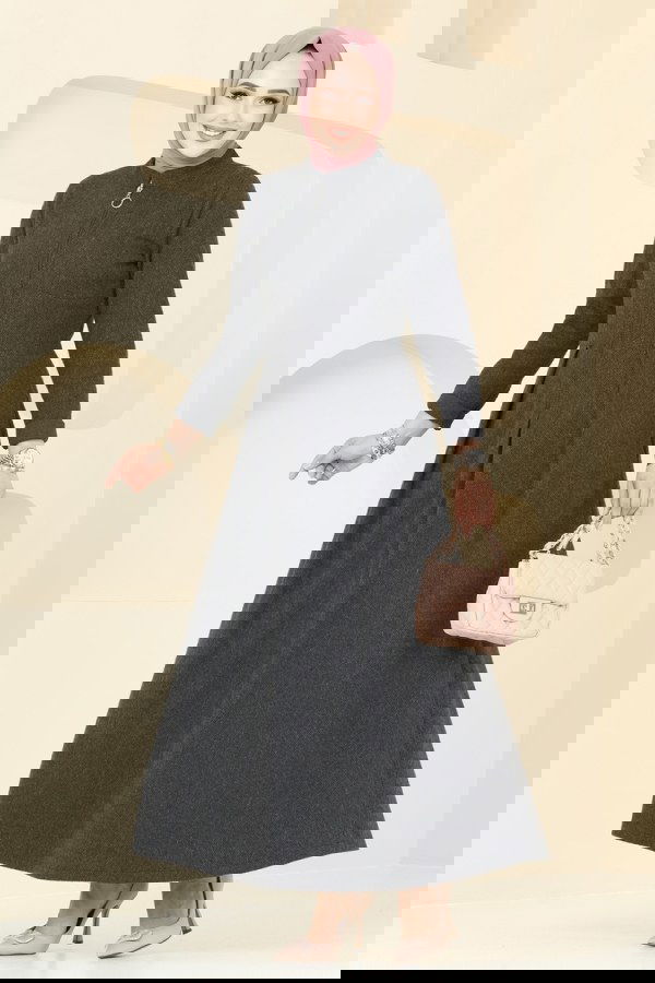 Modaselvim خصم صافٍ20%+20% في سلة التسوق الفستان رمادي غامق 22026UKB139