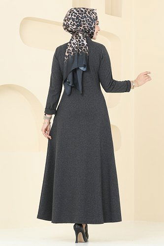 moda selvim Dress 22026UKB139 Black - Thumbnail