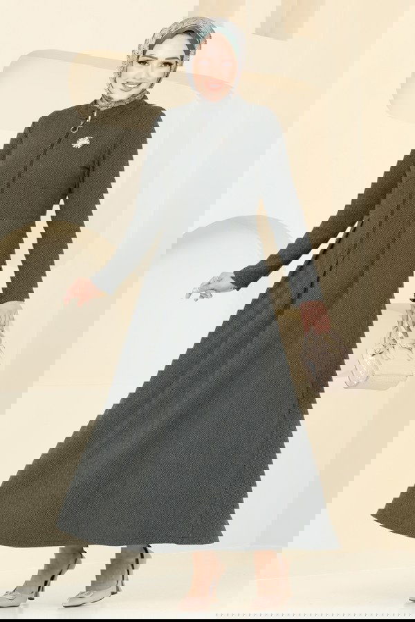 Modaselvim خصم صافٍ20%+20% في سلة التسوق الفستان اخضر عفني 22026UKB139