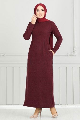 Dress 22032UKB139 Burgundy - 2