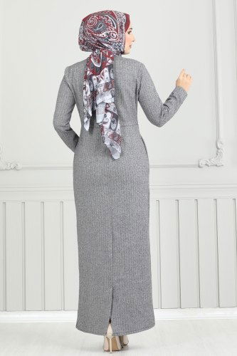 Dress 22032UKB139 Gray - 4