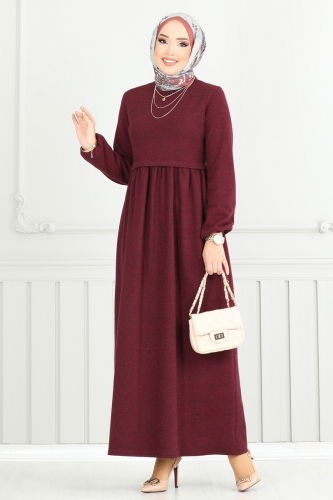 U.K.B. - Dress 22034UKB139 Burgundy