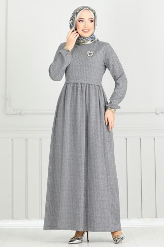 U.K.B. - Dress 22034UKB139 Gray