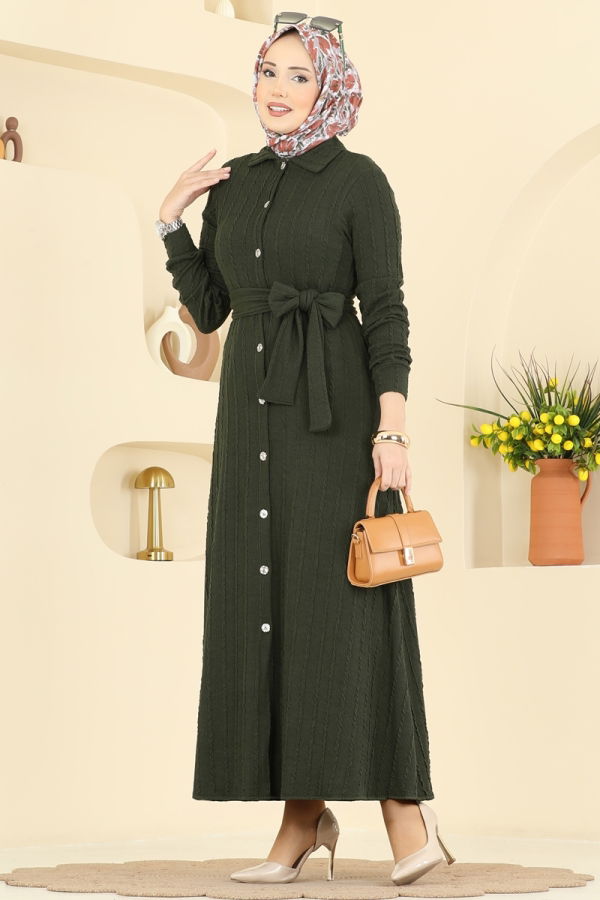 Modaselvim Dress Dress 220BO429 Khaki