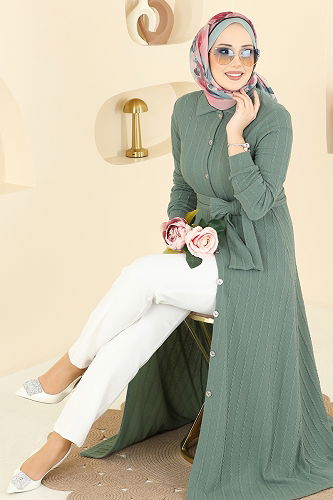 moda selvim Dress 220BO429 Mint - Thumbnail