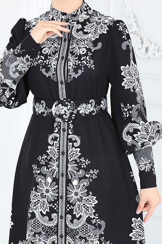 moda selvim 22345-1JNF844 نمط2 فستان - Thumbnail