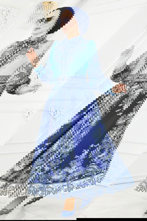 Modaselvim NET 20%+20% DISCOUNT IN THE CARD Dress 22359JNF844 Blue&Sax