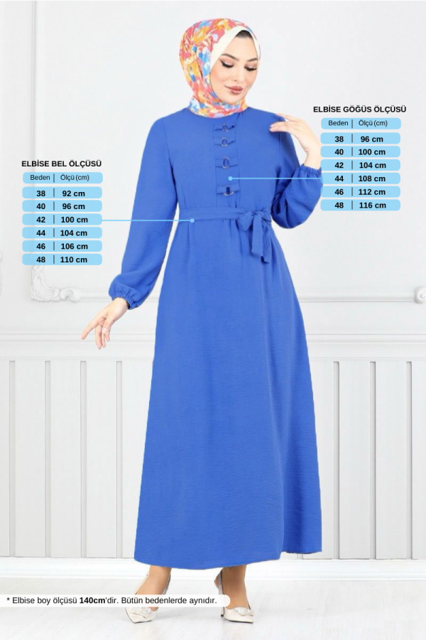 Modaselvim NET 20%+20% DISCOUNT IN THE CARD Dress 224ASN936-M Indigo