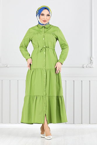 moda selvim الفستان فسفوري 225ASN936-M - Thumbnail