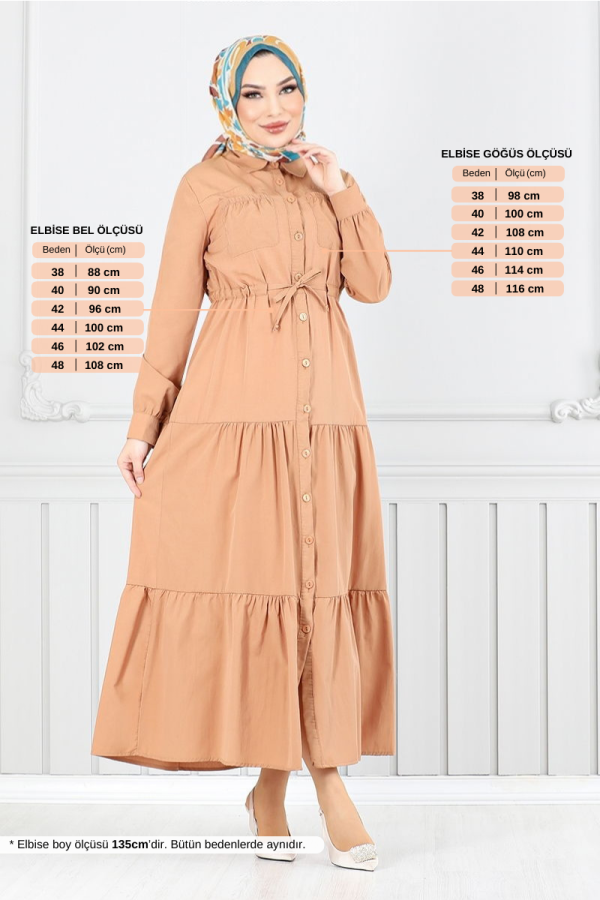Modaselvim NET 20%+20% DISCOUNT IN THE CARD Dress 225ASN936-M Latte