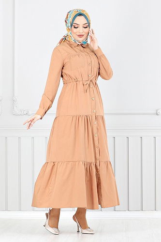 moda selvim الفستان لاتيه 225ASN936-M - Thumbnail