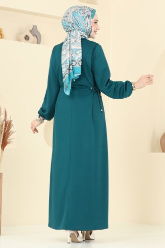 moda selvim Dress 23001UKB139 Petroleum - Thumbnail