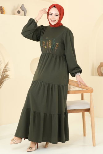 U.K.B. - Dress 23010UKB139 Khaki