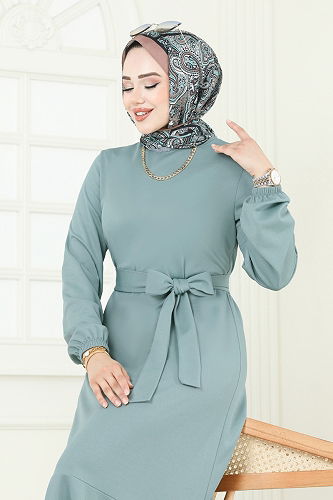 moda selvim Dress 23028UKB139 Mint - Thumbnail