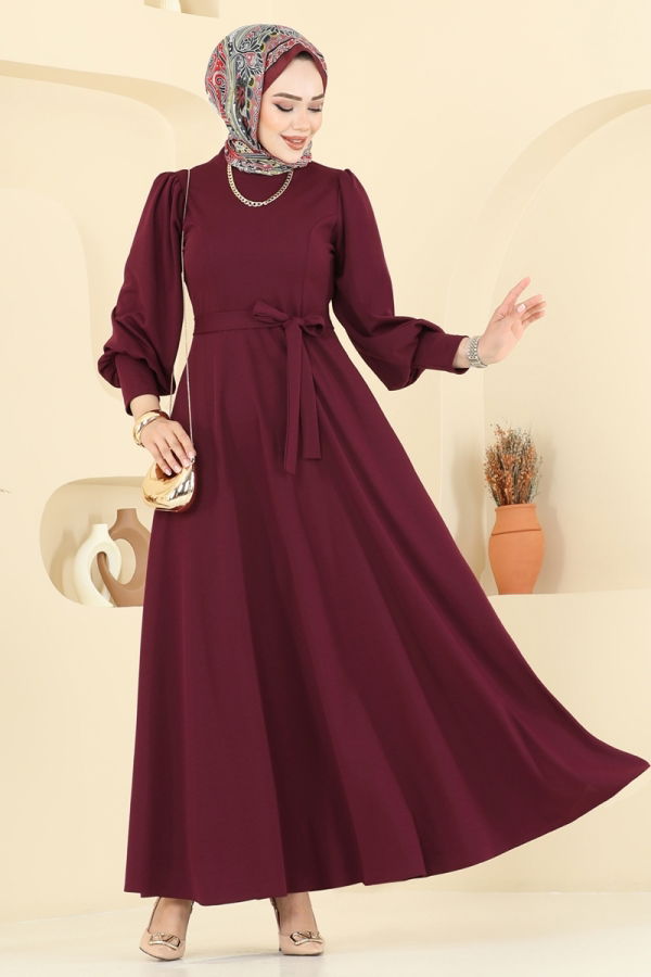 Modaselvim Dress Dress 23031UKB139 Burgundy