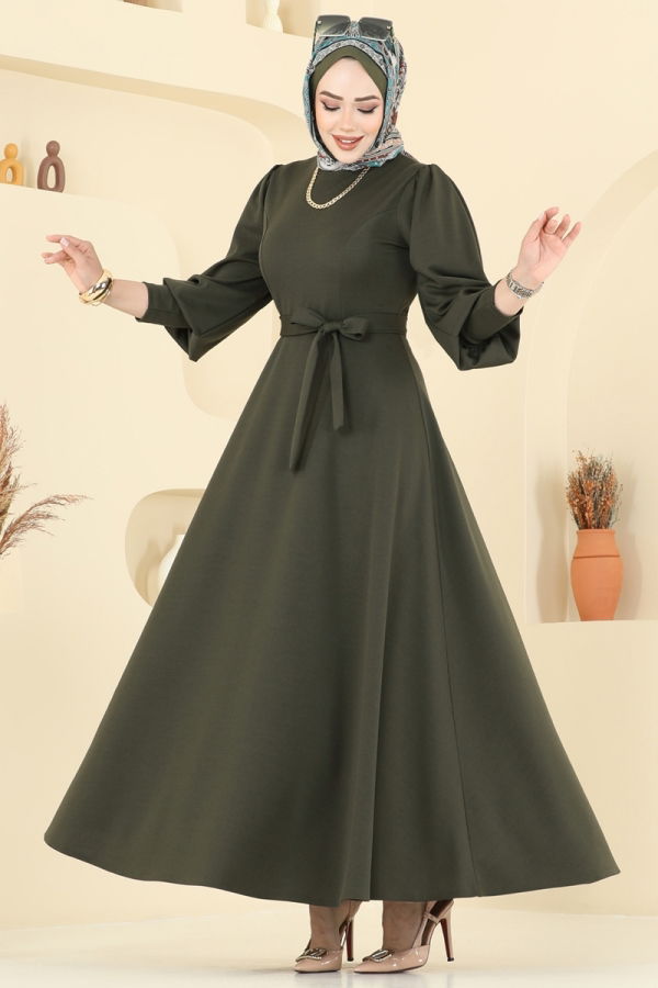 Modaselvim Dress Dress 23031UKB139 Khaki