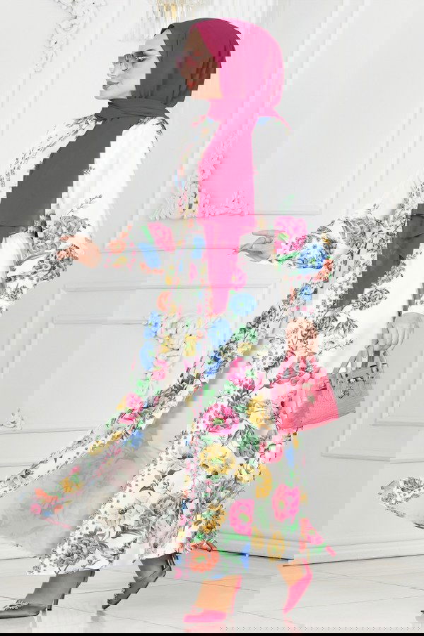 Modaselvim NET 20%+20% DISCOUNT IN THE CARD Dress 23105JNF844 Ecru