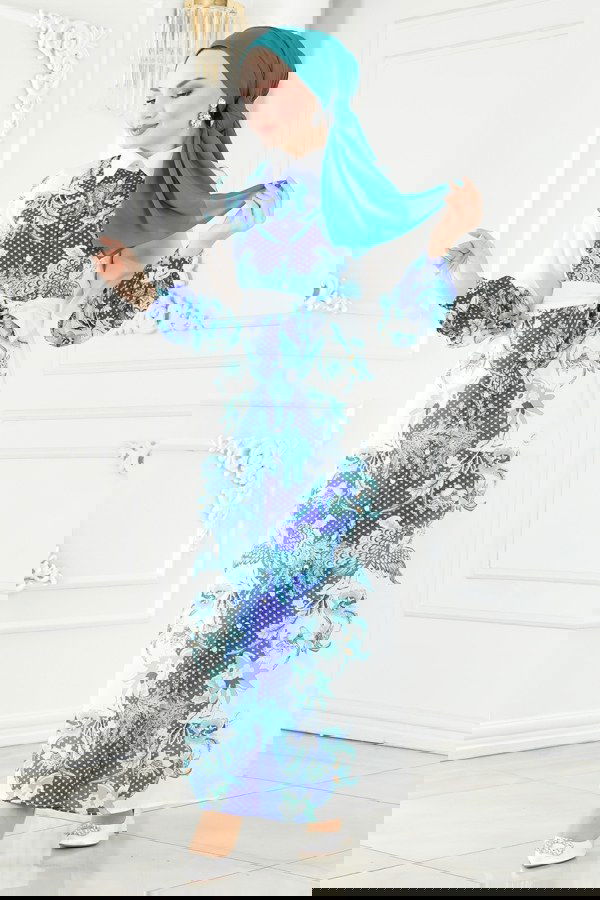 Modaselvim NET 20%+20% DISCOUNT IN THE CARD Dress 23119JNF844 Saxe&Mint