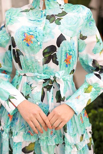 moda selvim Dress 23120JNF844 Mint - Thumbnail