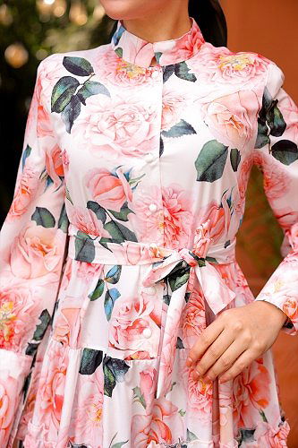 moda selvim Dress 23120JNF844 Salmon - Thumbnail