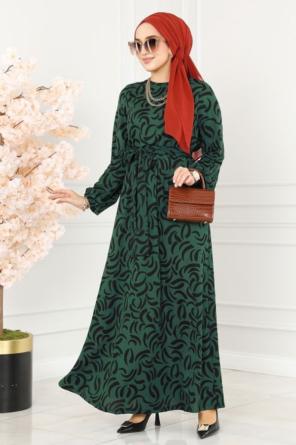 Modaselvim BIG SEASON DISCOUNT Dress 232DVL817 Emerald