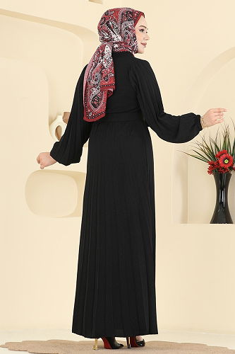 moda selvim Dress 2340MSZ1172 Black - Thumbnail