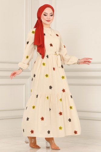 moda selvim 2340SVT808 نمط2 فستان - Thumbnail
