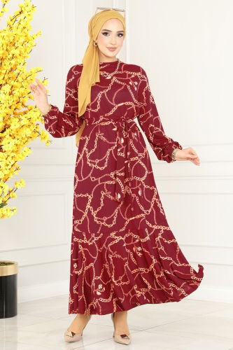 D.V.L. - Dress 234DVL817 Burgundy