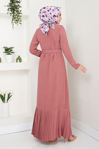 moda selvim Dress 2398HBS932-M Rose Dried - Thumbnail