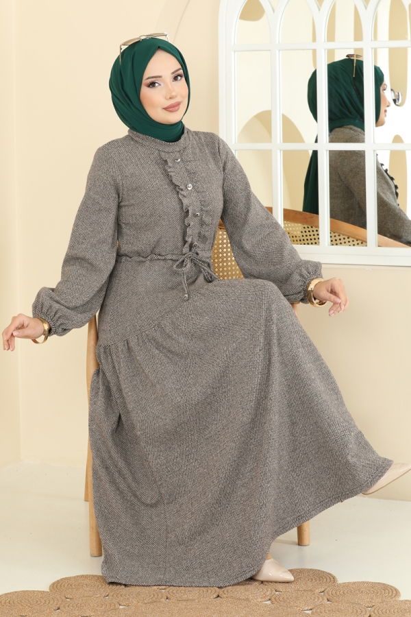 Modaselvim الفساتين الفستان بيج 24004UKB139