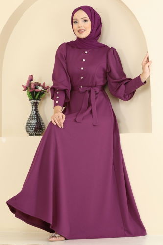 U.K.B. - Dress 24007UKB139 Damson