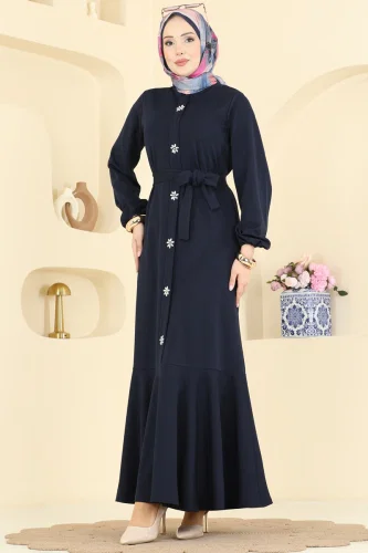 U.K.B. - Dress 24032UKB139 Navy Blue