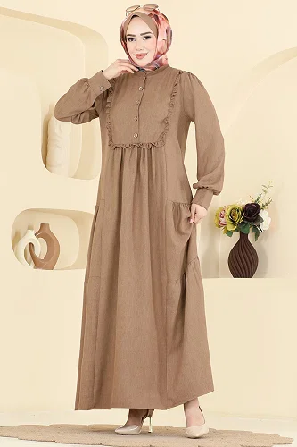 moda selvim Dress 24037UKB139 Dark Vision - Thumbnail