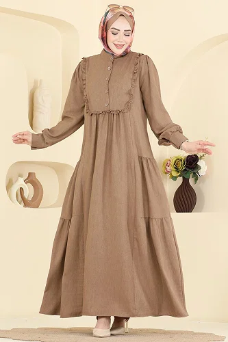 moda selvim Dress 24037UKB139 Dark Vision - Thumbnail