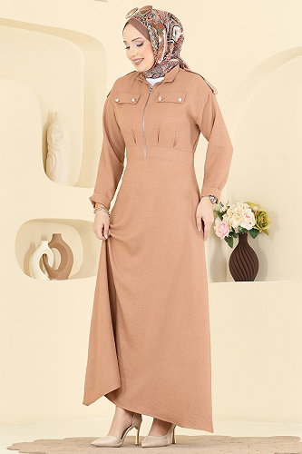 moda selvim Dress 24039UKBK1160 Vision - Thumbnail