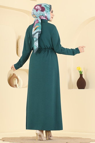 moda selvim الفستان بترولي 24047UKBK1160 - Thumbnail
