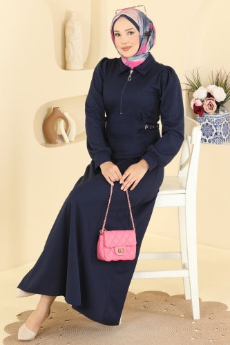 U.K.B.K. - Dress 24051UKBK1160 Navy Blue