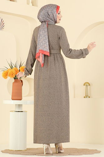 moda selvim Dress 24082UKBK1160 Vision - Thumbnail