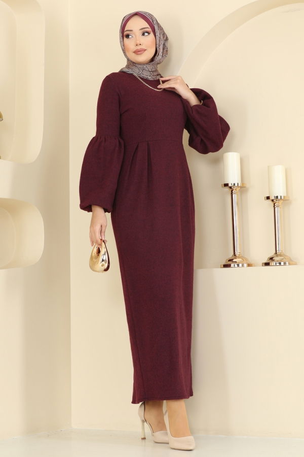 Modaselvim Dress Dress 24085UKBK1160 Burgundy
