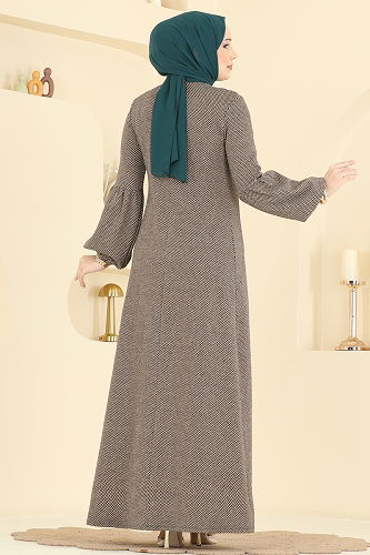 moda selvim Dress 24086UKBK1160 Vision - Thumbnail