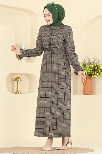 moda selvim Dress 24092UKBK1160 Vision - Thumbnail