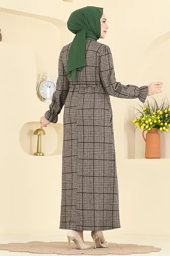 moda selvim Dress 24092UKBK1160 Vision - Thumbnail