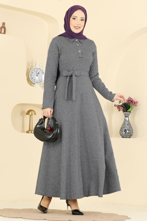 Modaselvim Dress Dress 24097UKBK1160 Gray