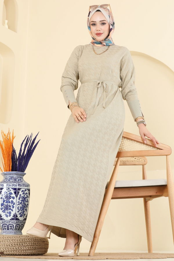 Modaselvim Dress Dress 241420TPK1167 Stone