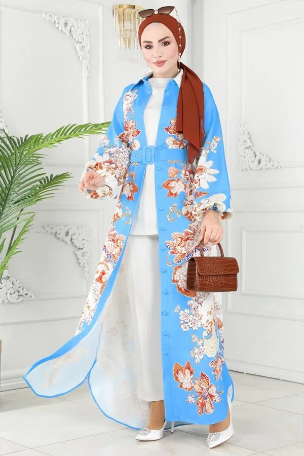 Modaselvim خصم صافٍ20%+20% في سلة التسوق الفستان أزرق 2418JNF844